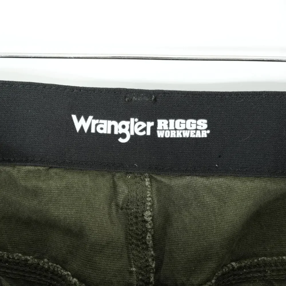 Wrangler‎ Riggs Workwear Utility Pants Mens 40x30 Army OD Green Stretch Straight